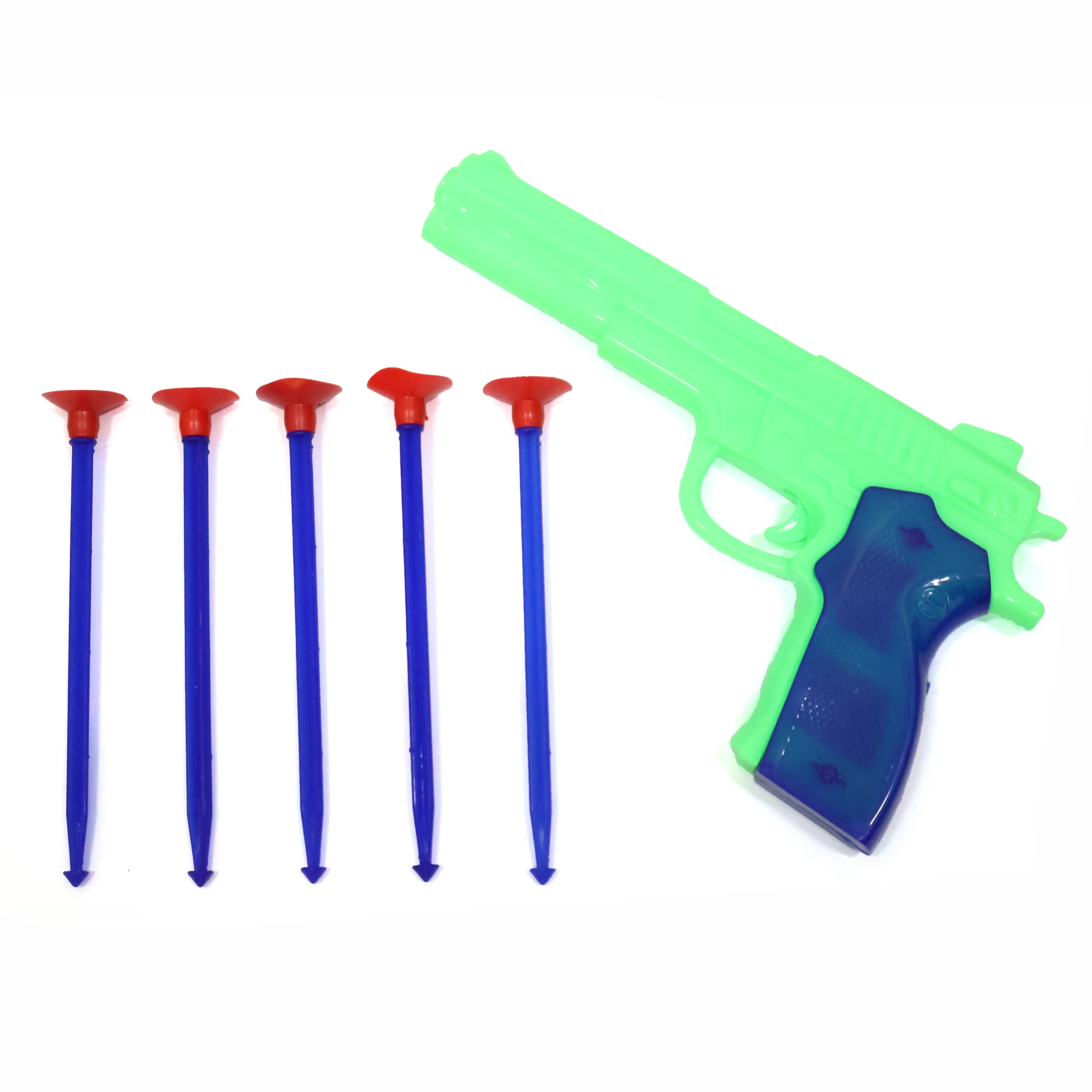 Chanak Toy Gun Set for Kids | 5 Vacuum Stick Darts, Safe & Durable – BIS Approved (Green)