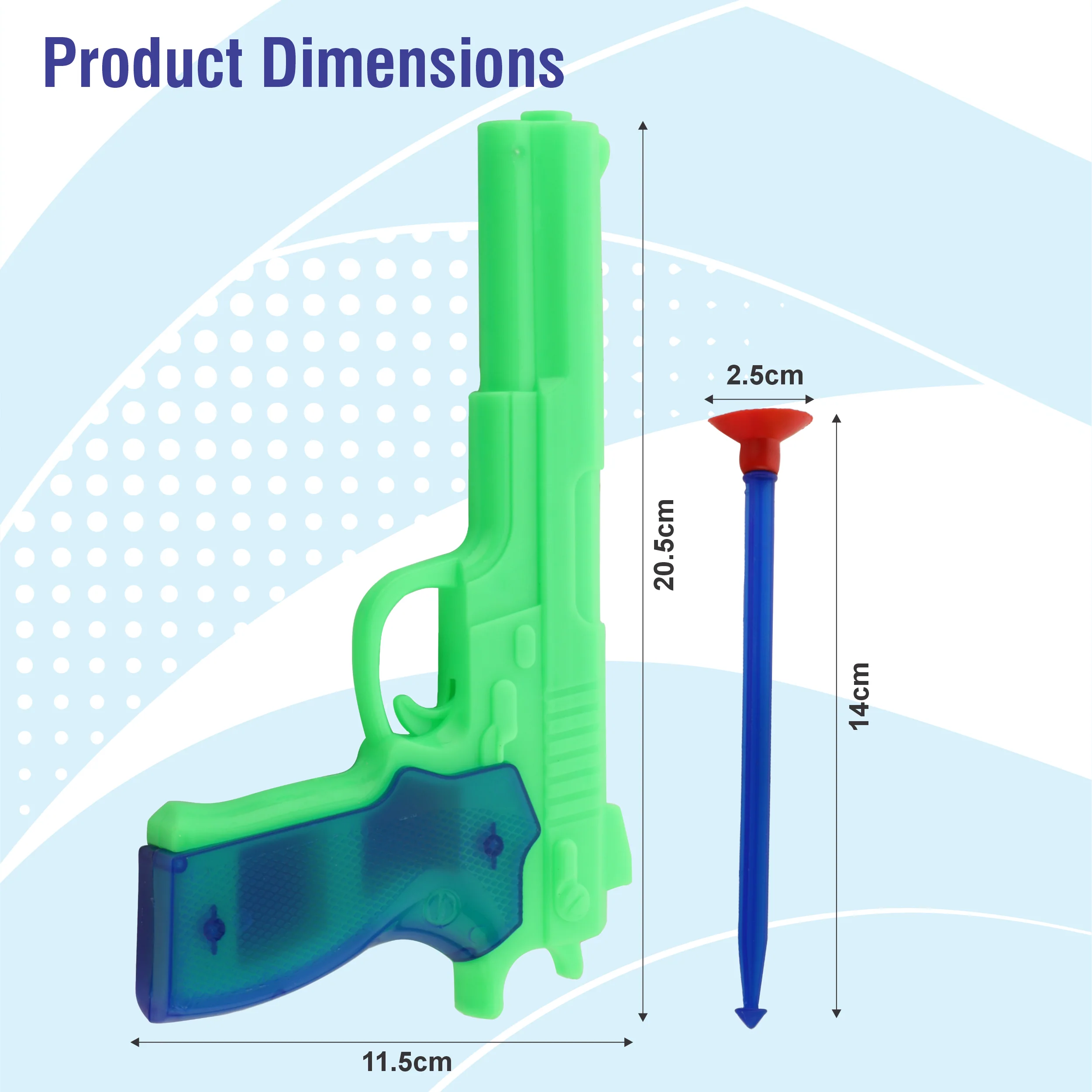 Chanak Toy Gun Set for Kids | 5 Vacuum Stick Darts, Safe & Durable – BIS Approved (Green) - Image 2