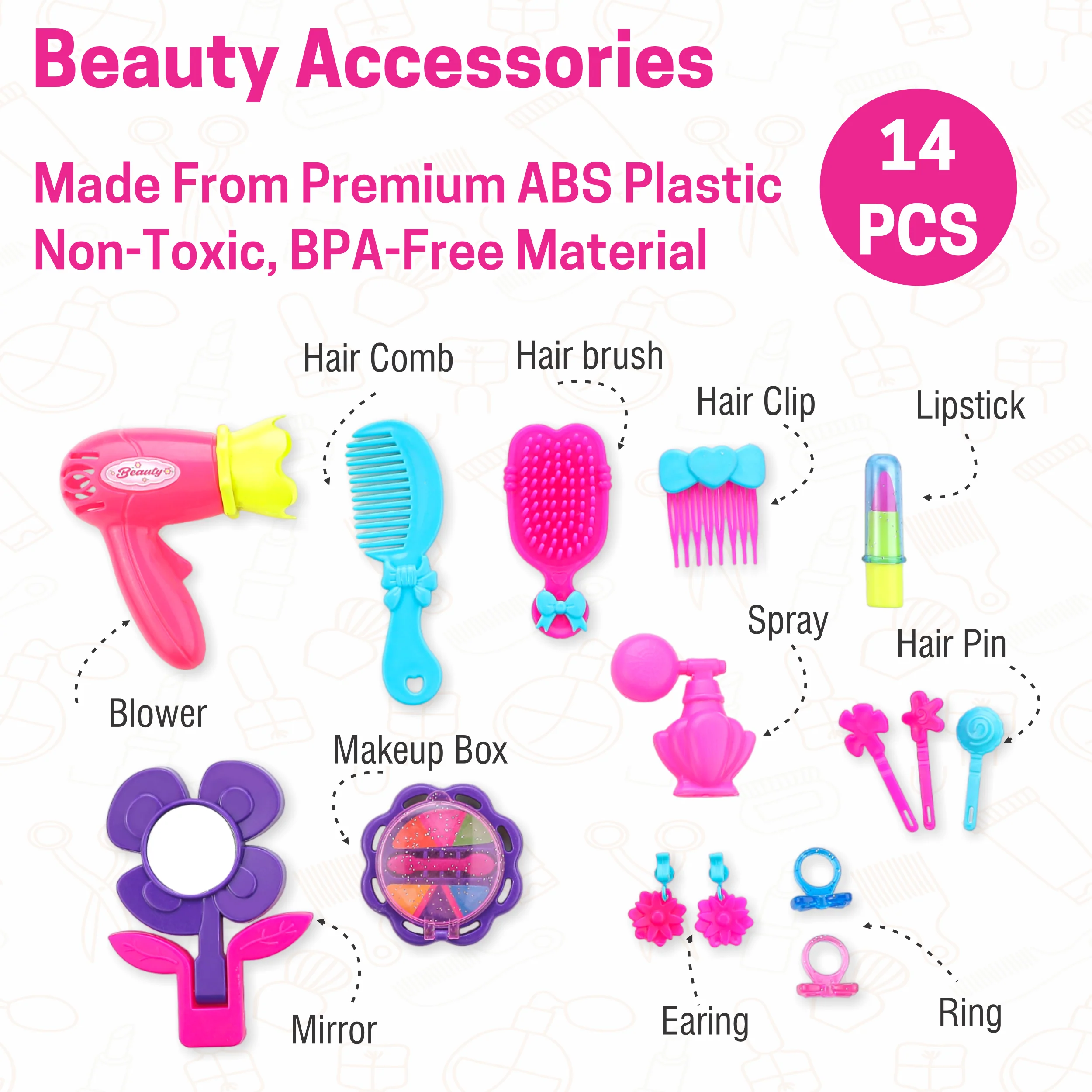 Chanak Beauty Kit for Kids 3+ Years | Pretend Play Makeup Set Toyset – BIS Approved - Image 3