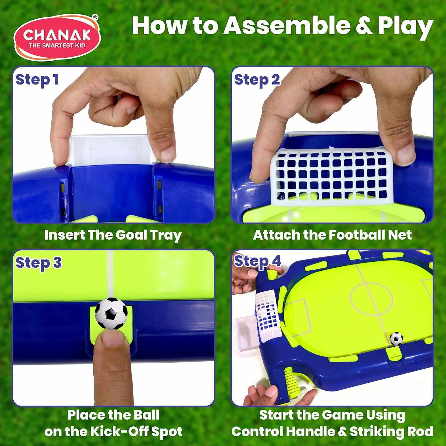 Chanak Mini Tabletop Football Game for Kids 6+ Years | Portable Desktop Soccer Flicker Toy – BIS Approved - Image 3