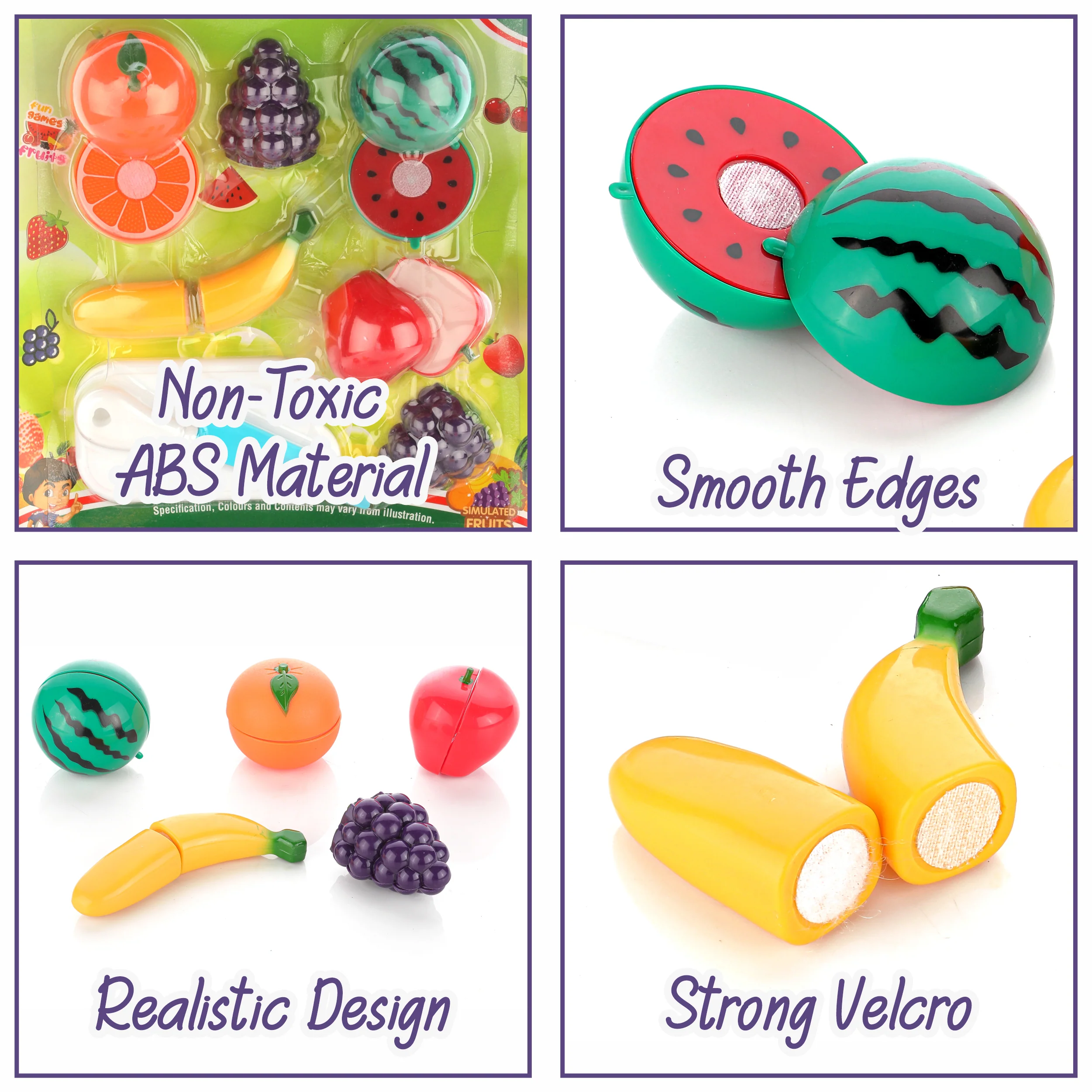 Chanak Fruit Cutting Toy Set for Kids | Pretend Play Knife & Chopping Board Set – BIS Approved - Image 5
