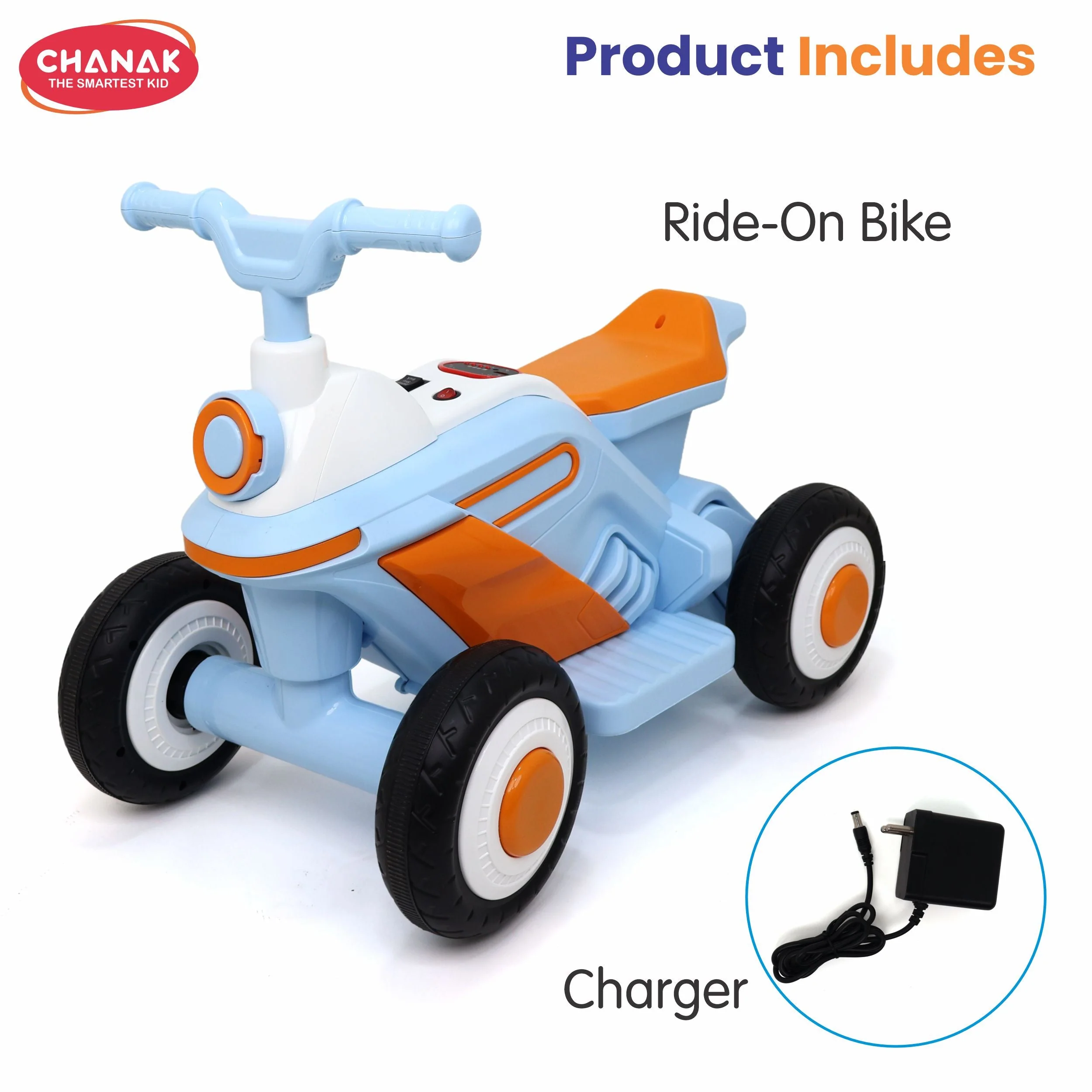 Chanak Electric ATV Quad Bike for Kids 3+ Years | 4-Wheel Ride-On with Music, LED Lights & Rechargeable Battery – BIS Approved (6 Month Replacement Warranty) - Image 3