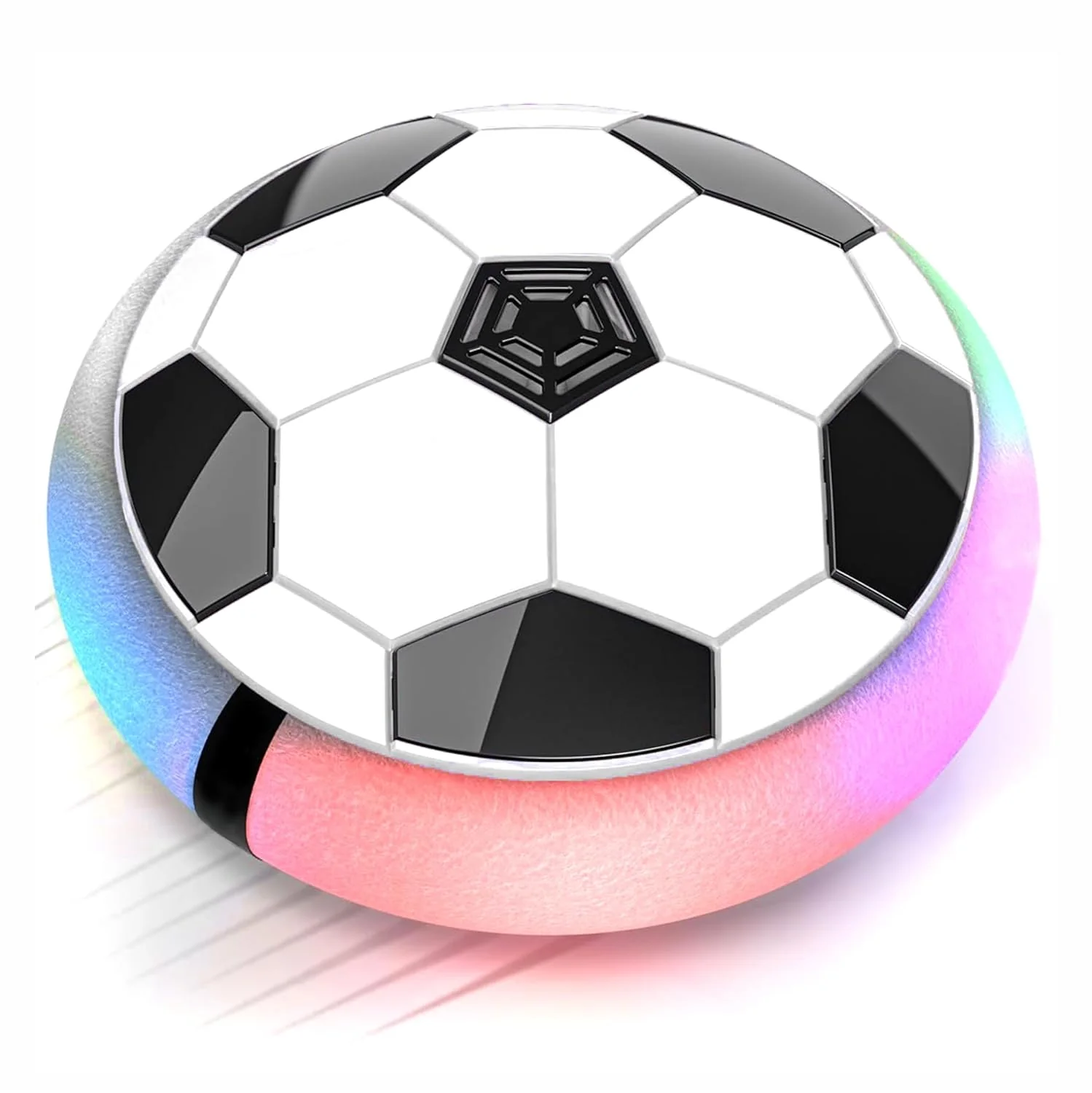 Chanak Hover Soccer Ball for Kids 3+ Years | LED Light-Up Floating Air Football with Foam Bumper – BIS Approved (White) - Image 5