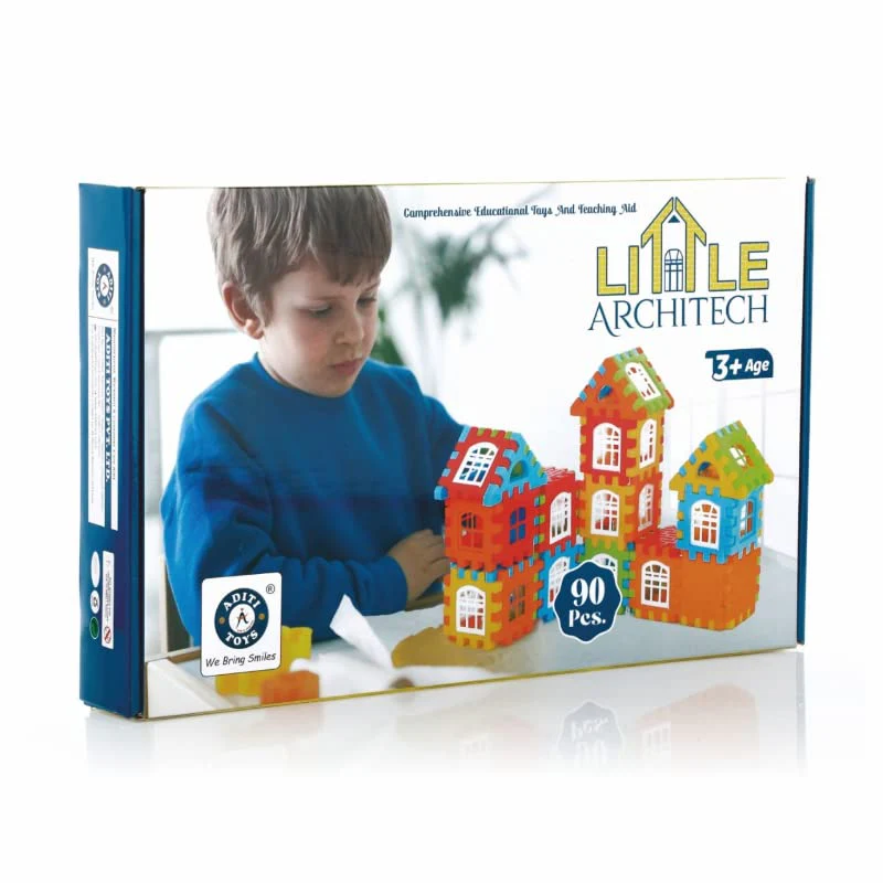 Chanak Building Blocks House Set for Kids 3+ Years | DIY Stacking Toy – BIS Approved (90 pcs) - Image 4