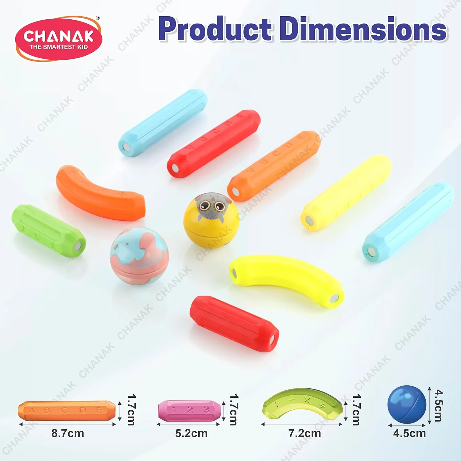 Chanak Magnetic Building Blocks for Kids 3+ Years | 36 Pcs STEM Stick & Ball Montessori Toy – BIS Approved - Image 4