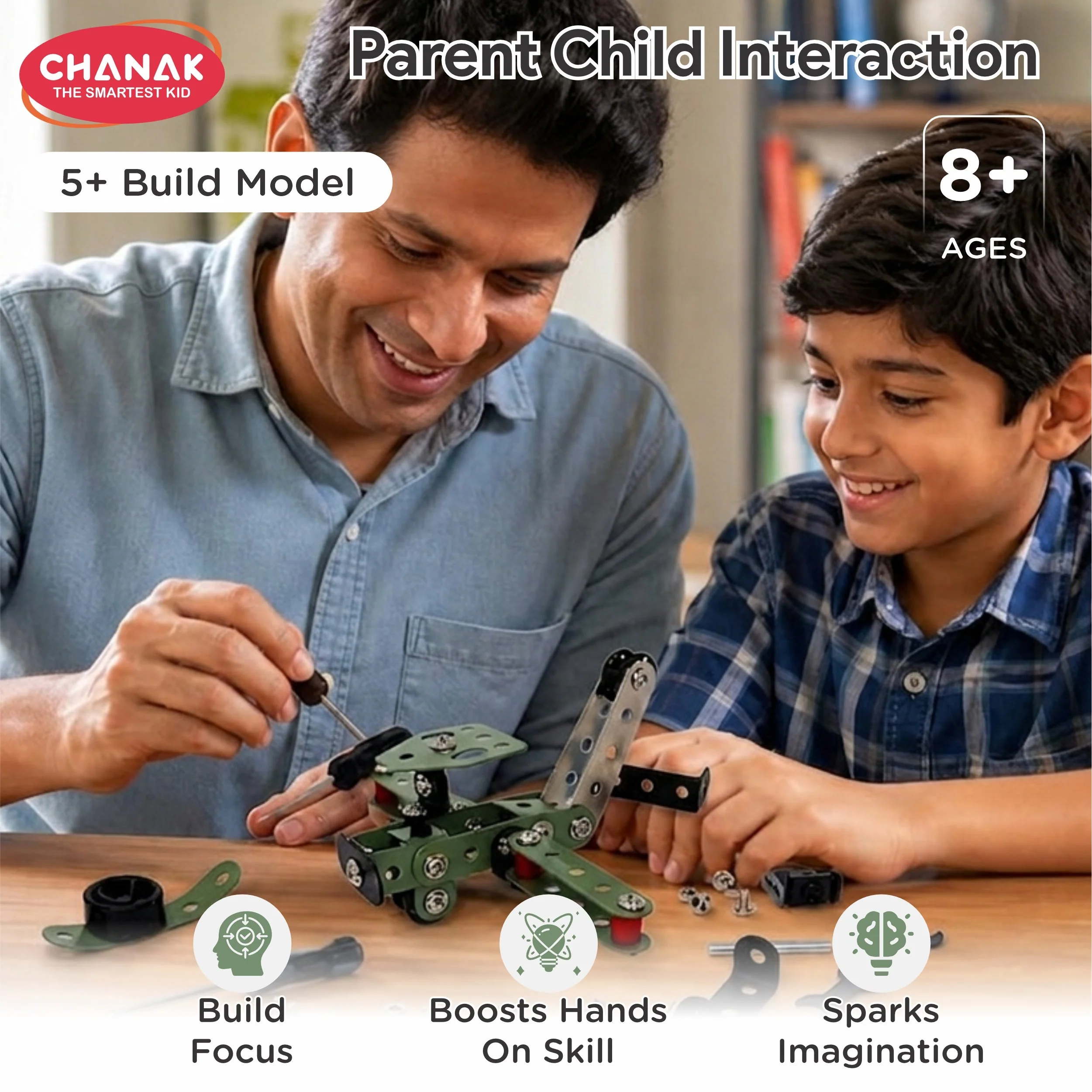 Chanak 91 Pcs STEM Aviation Vehicle Building Kit for Kids 8+ Years | Engineering Construction Set with Tools – BIS Approved - Image 10