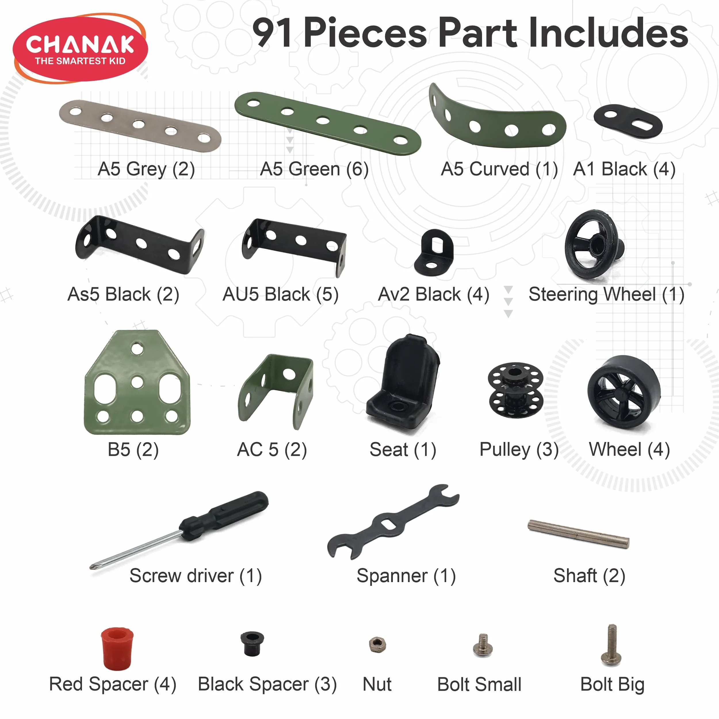 Chanak 91 Pcs STEM Aviation Vehicle Building Kit for Kids 8+ Years | Engineering Construction Set with Tools – BIS Approved - Image 4