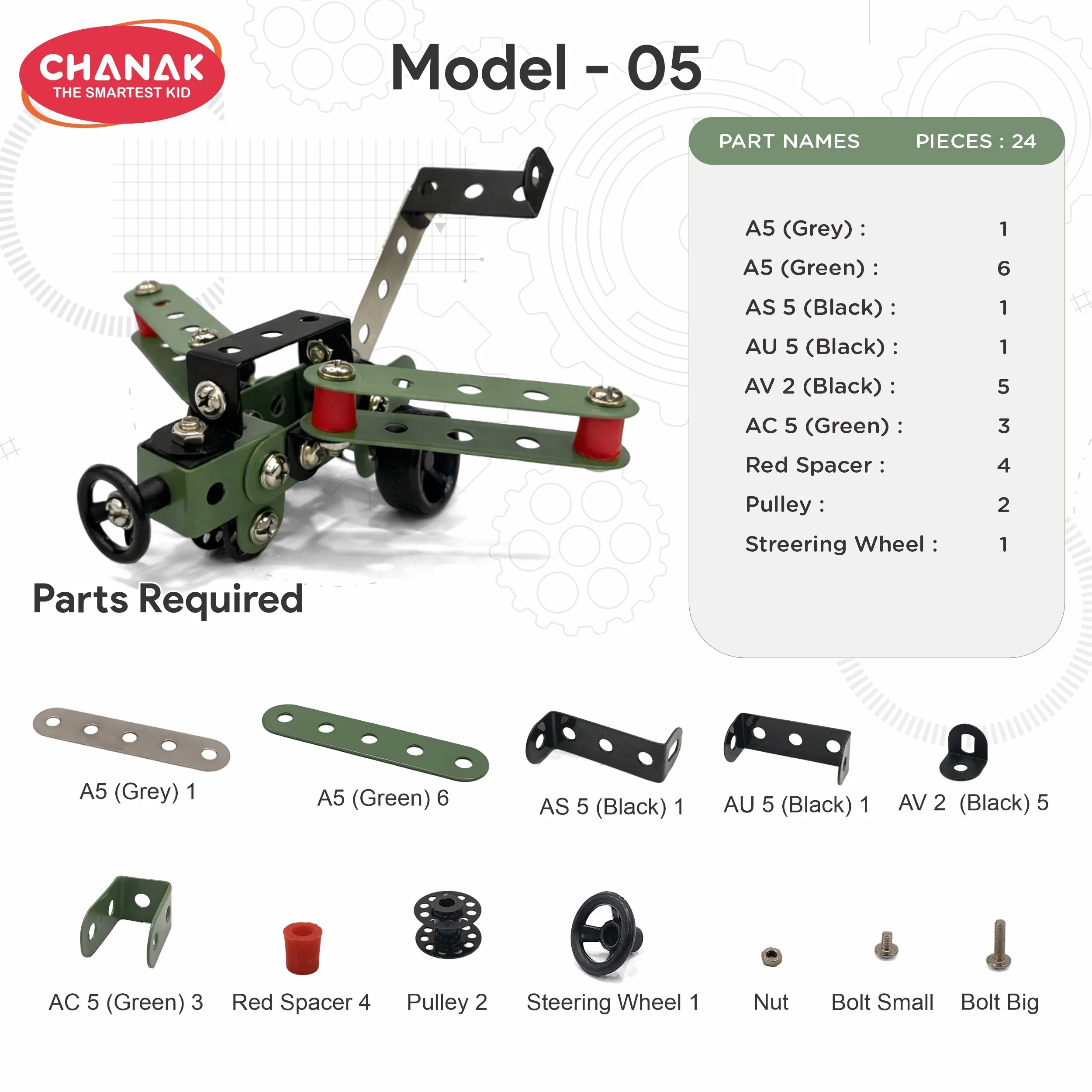 Chanak 91 Pcs STEM Aviation Vehicle Building Kit for Kids 8+ Years | Engineering Construction Set with Tools – BIS Approved - Image 9