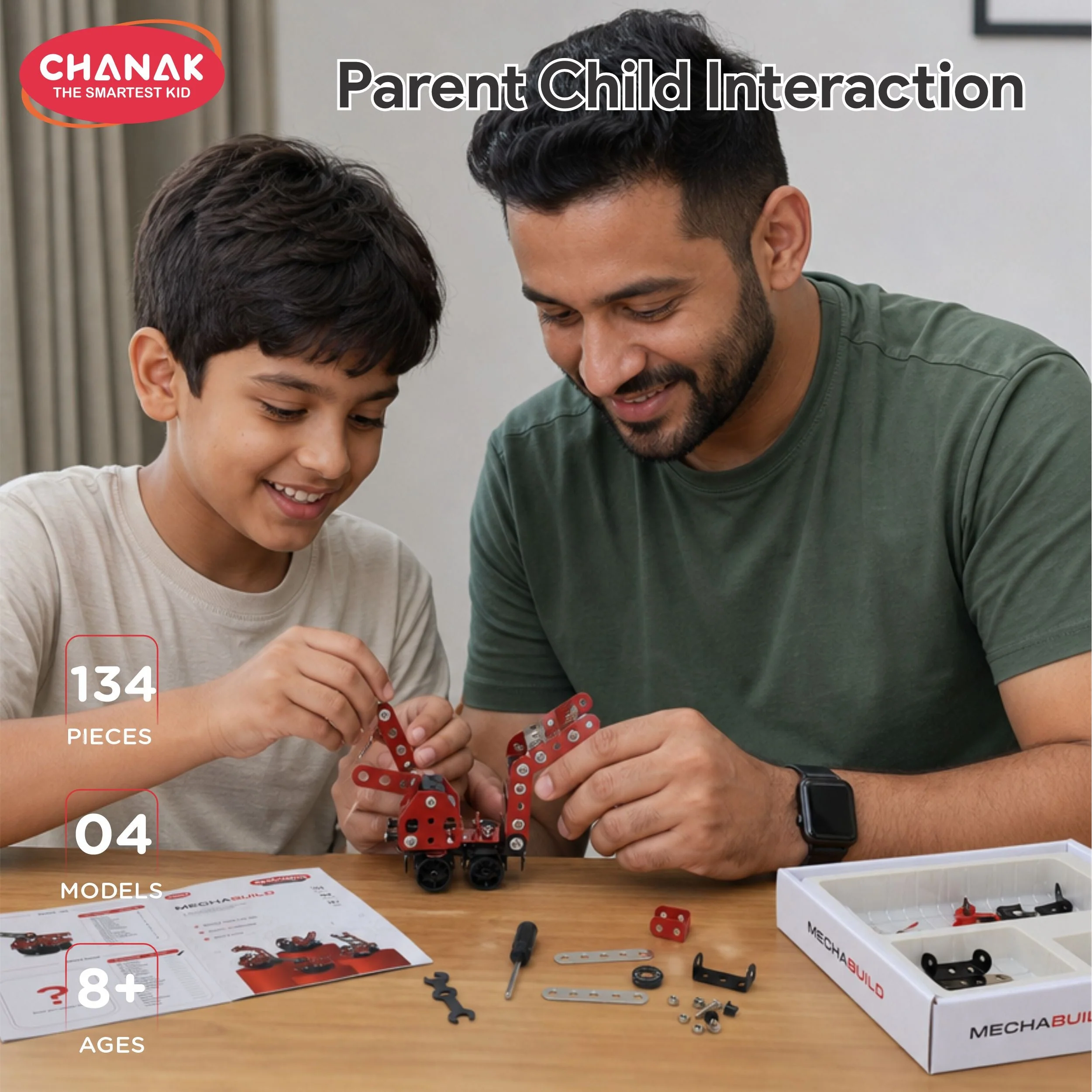 Chanak 134 Pcs STEM Construction Vehicle Building Kit for Kids 8+ Years | Engineering Assembly Set with Tools – BIS Approved - Image 10