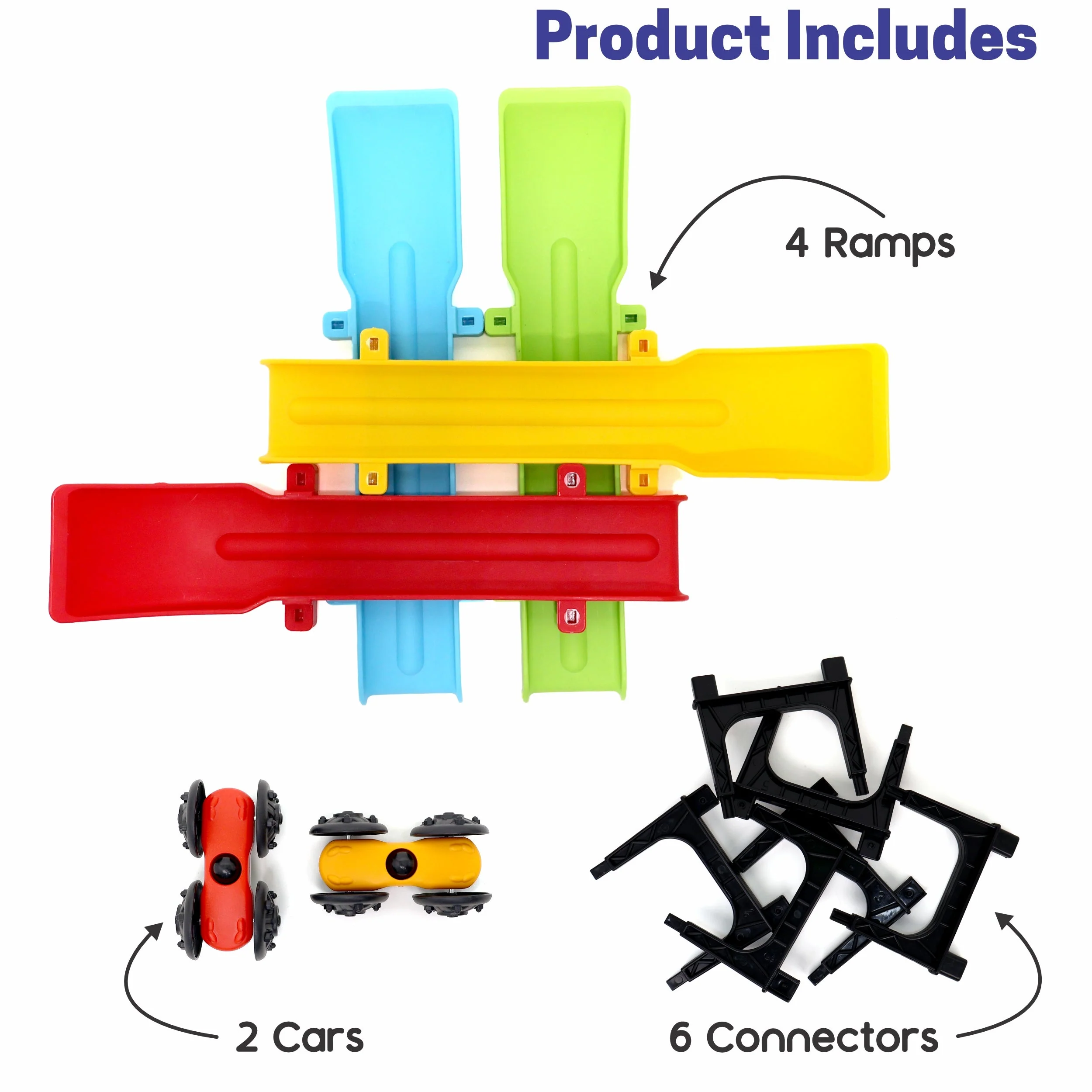 Chanak Ramp Racer Car Toy for Kids 3+ Years | 2 Big Wheel Cars with 4-Level Multilevel Twisting Track – BIS Approved - Image 3