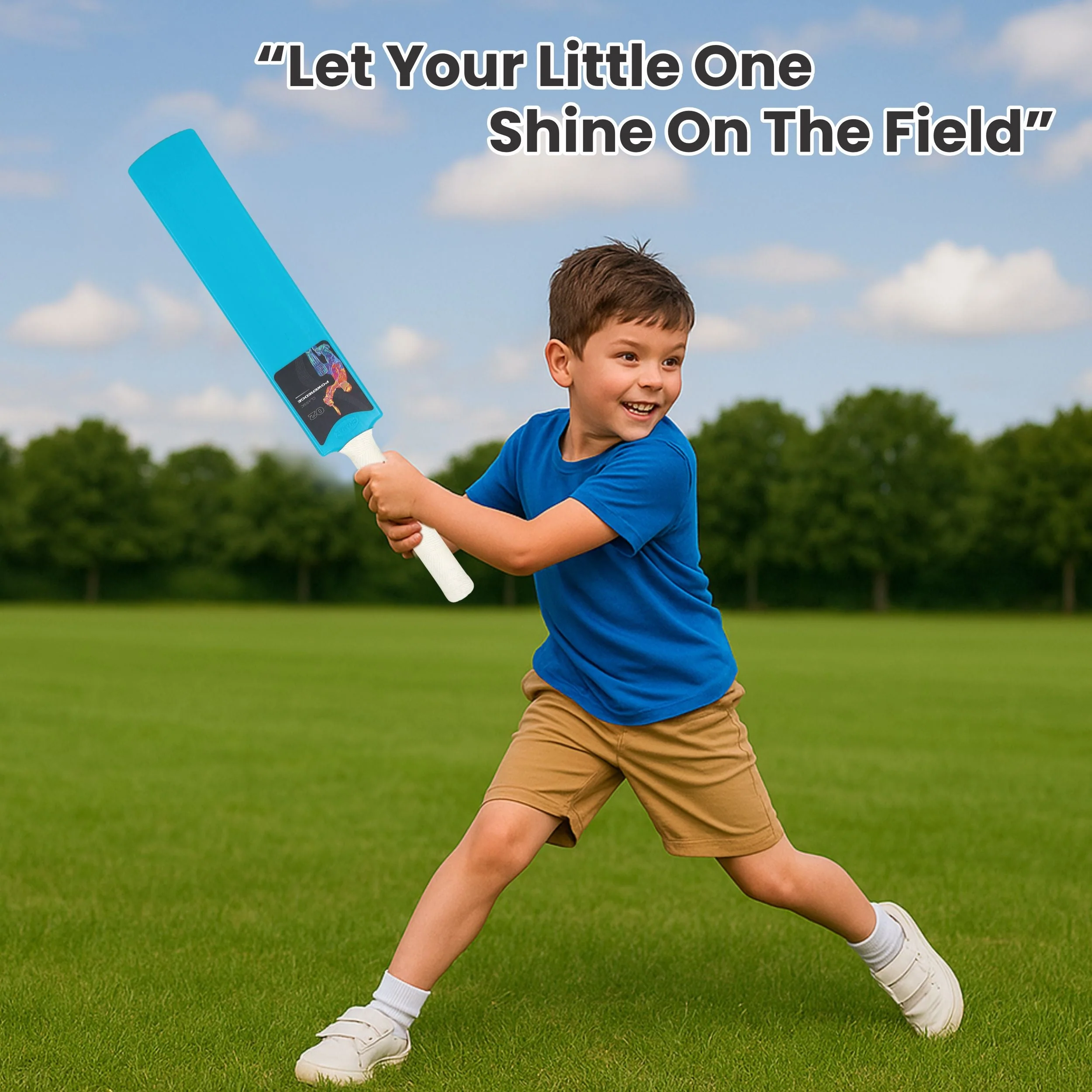 Chanak Small Cricket Turf Bat for Kids 5+ Years | 25.5 Inch Indoor & Outdoor Cricket Bat – BIS Approved (Blue) - Image 5