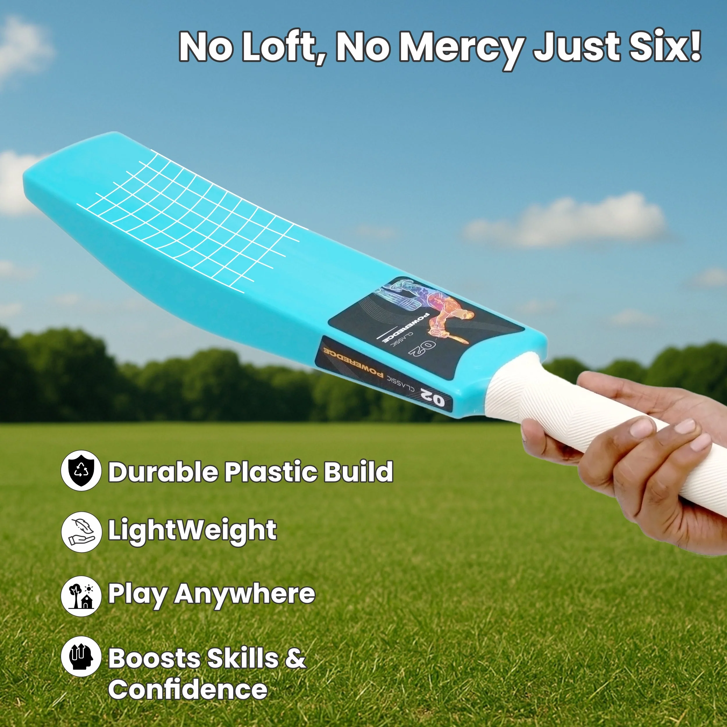 Chanak Big Cricket Turf Bat for Kids 5+ Years | 27.8 Inch Indoor & Outdoor Cricket Bat – BIS Approved (Blue) - Image 4