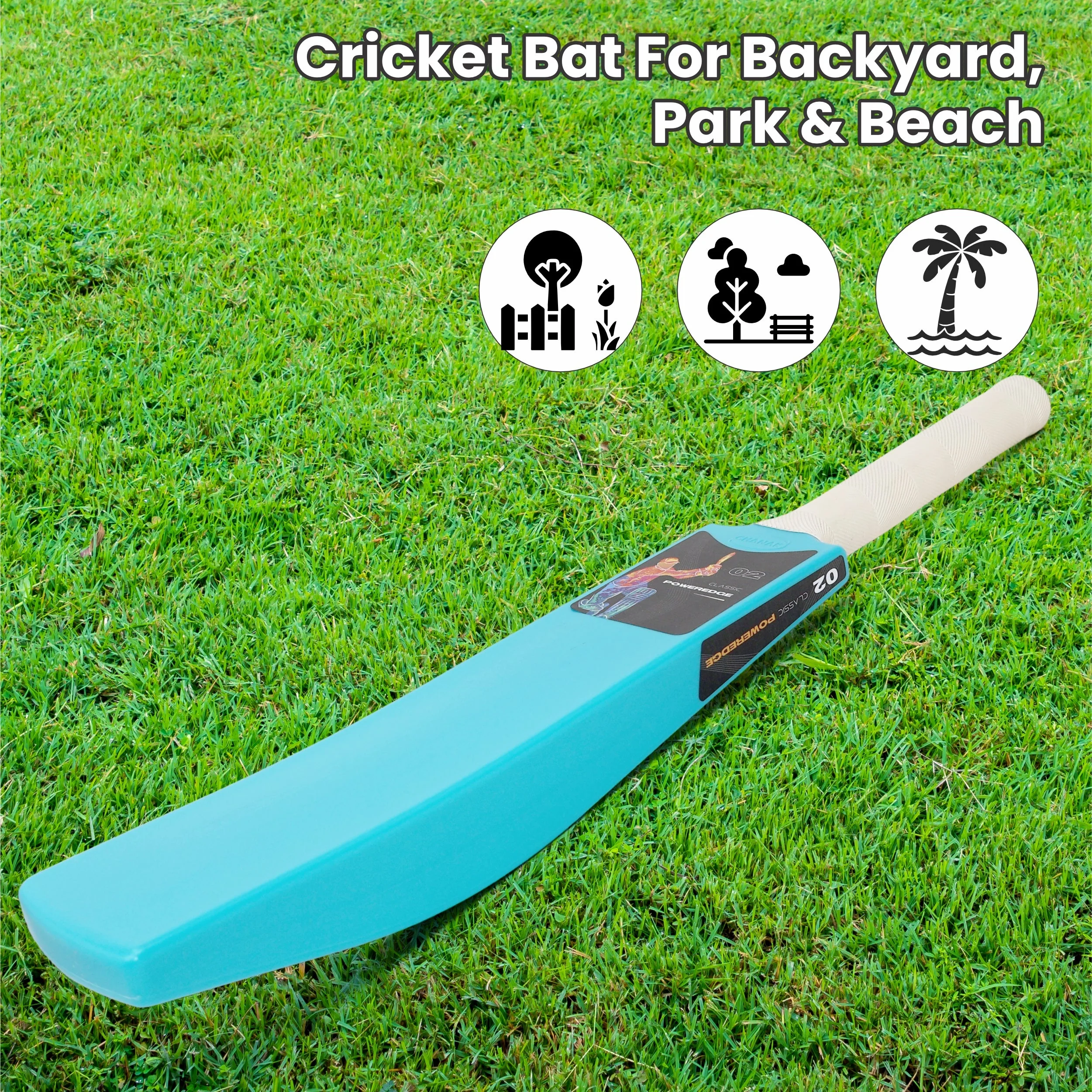 Chanak Big Cricket Turf Bat for Kids 5+ Years | 27.8 Inch Indoor & Outdoor Cricket Bat – BIS Approved (Blue) - Image 5