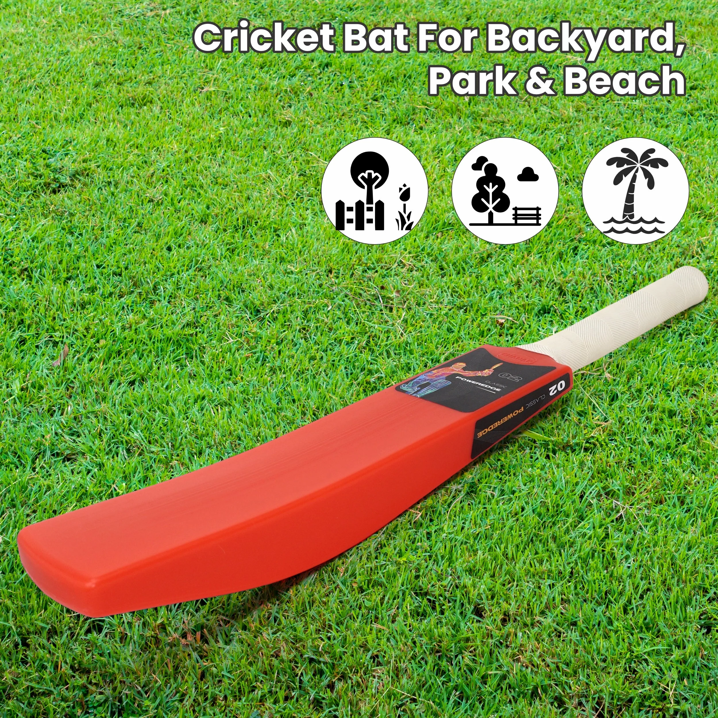 Chanak Big Cricket Turf Bat for Kids 5+ Years | 27.8 Inch Indoor & Outdoor Cricket Bat – BIS Approved (Orange) - Image 4