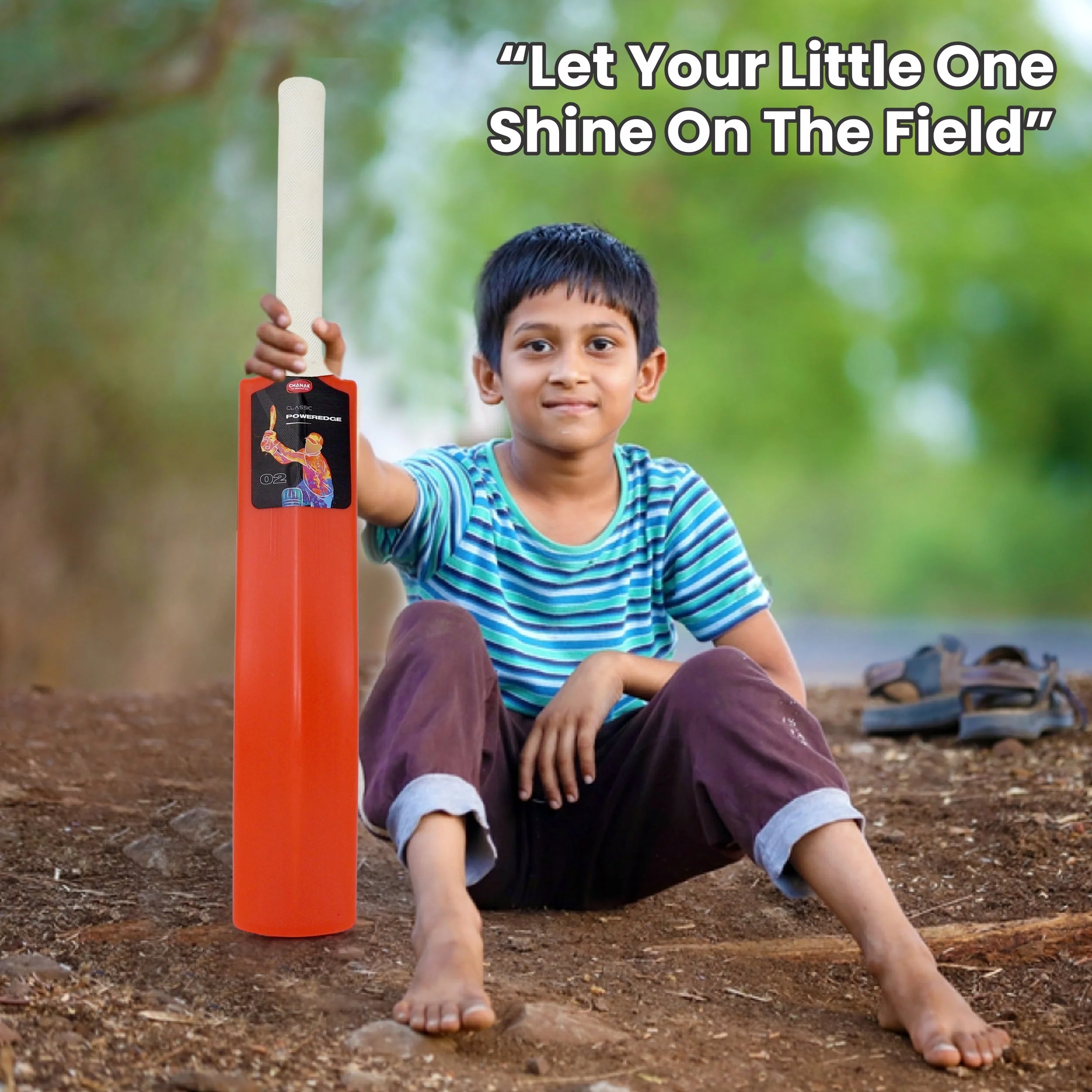 Chanak Big Cricket Turf Bat for Kids 5+ Years | 27.8 Inch Indoor & Outdoor Cricket Bat – BIS Approved (Orange) - Image 5