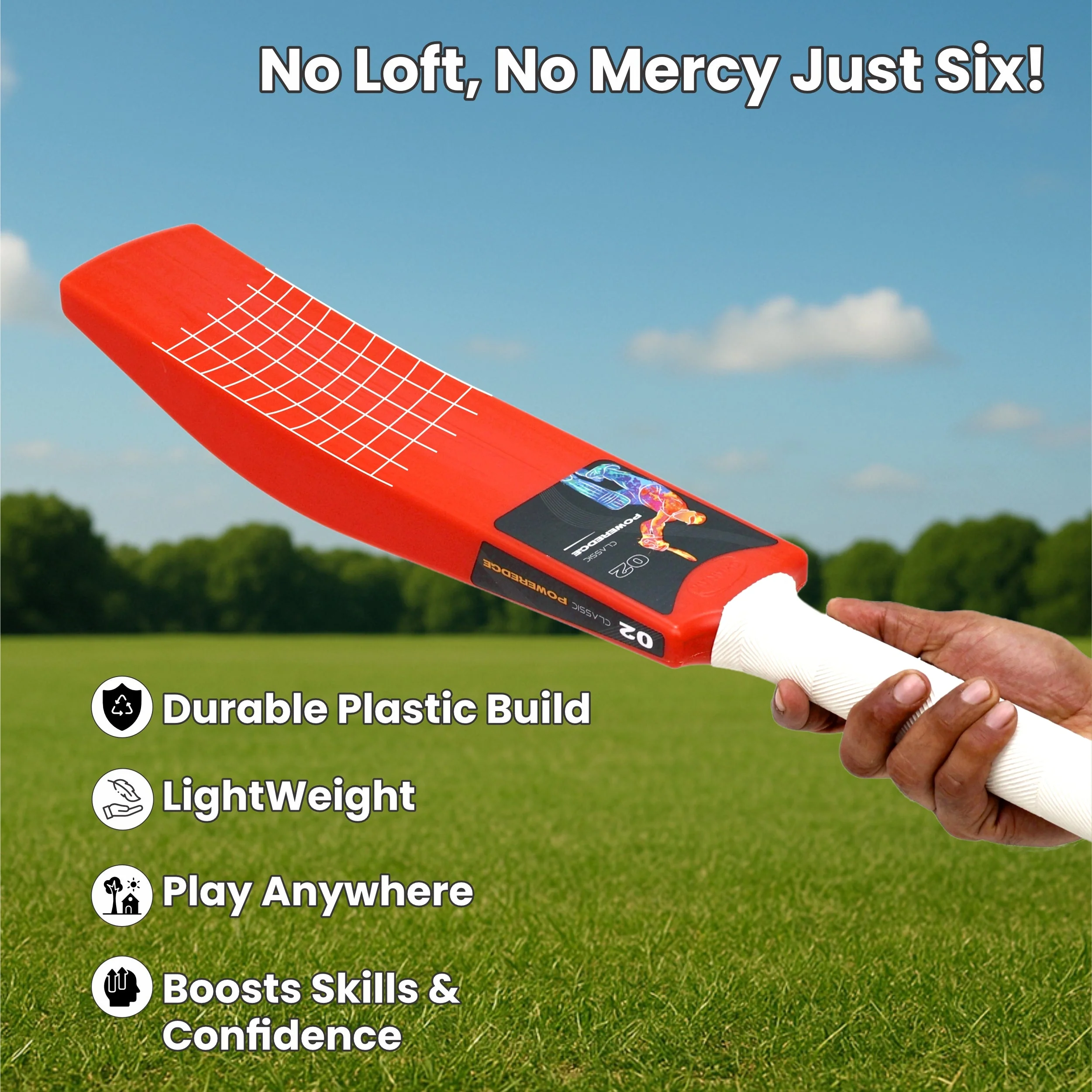 Chanak Big Cricket Turf Bat for Kids 5+ Years | 27.8 Inch Indoor & Outdoor Cricket Bat – BIS Approved (Red) - Image 4