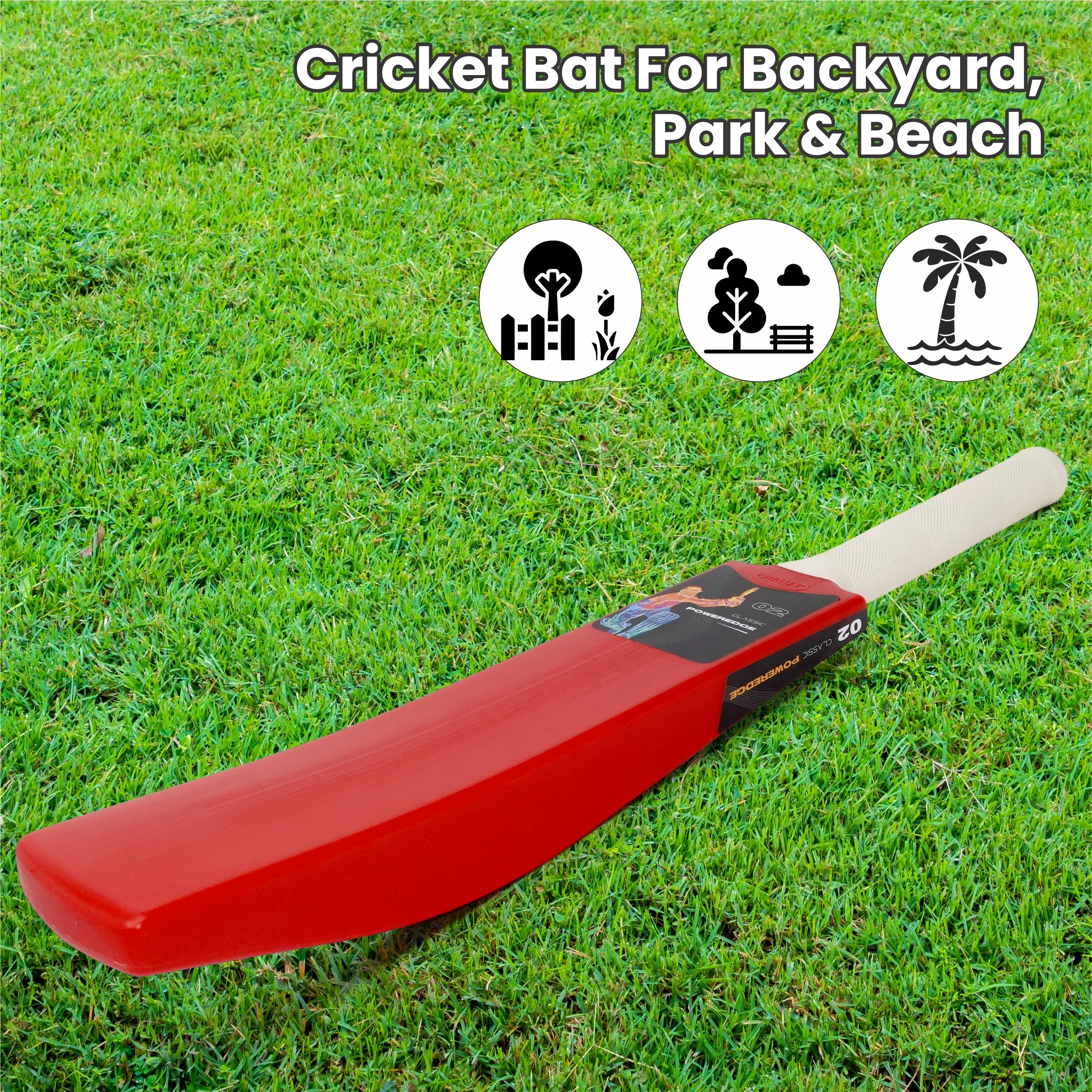 Chanak Big Cricket Turf Bat for Kids 5+ Years | 27.8 Inch Indoor & Outdoor Cricket Bat – BIS Approved (Red) - Image 5