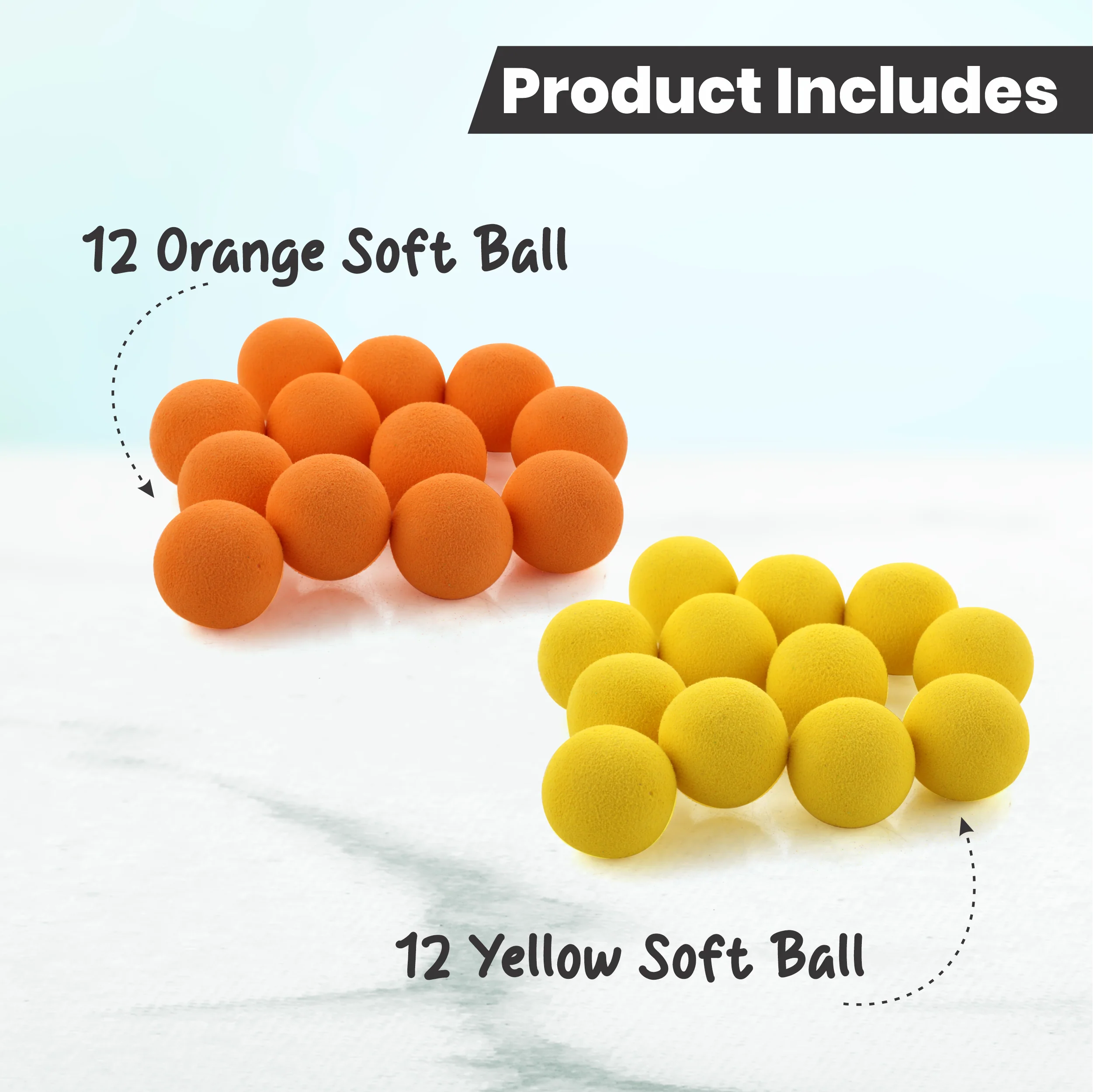 Chanak Soft Foam Balls for Kids 3+ Years | Pack of 24 for Pneumatic Gun & Outdoor Play – BIS Approved - Image 4