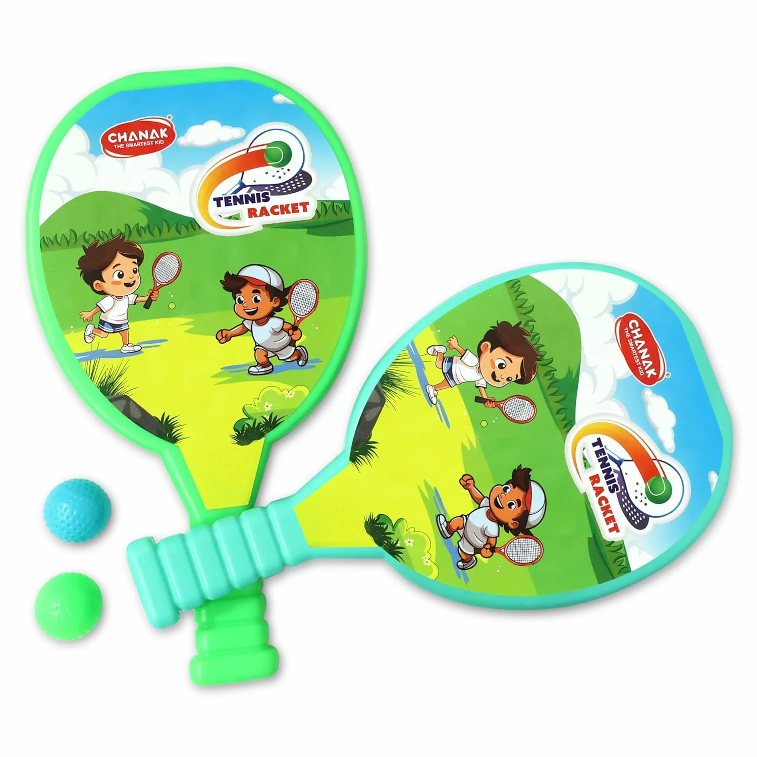 Chanak Tennis Racket Set for Kids 3+ Years | 2 Lightweight Rackets & 2 Balls, Indoor & Outdoor Play – BIS Approved - Image 6