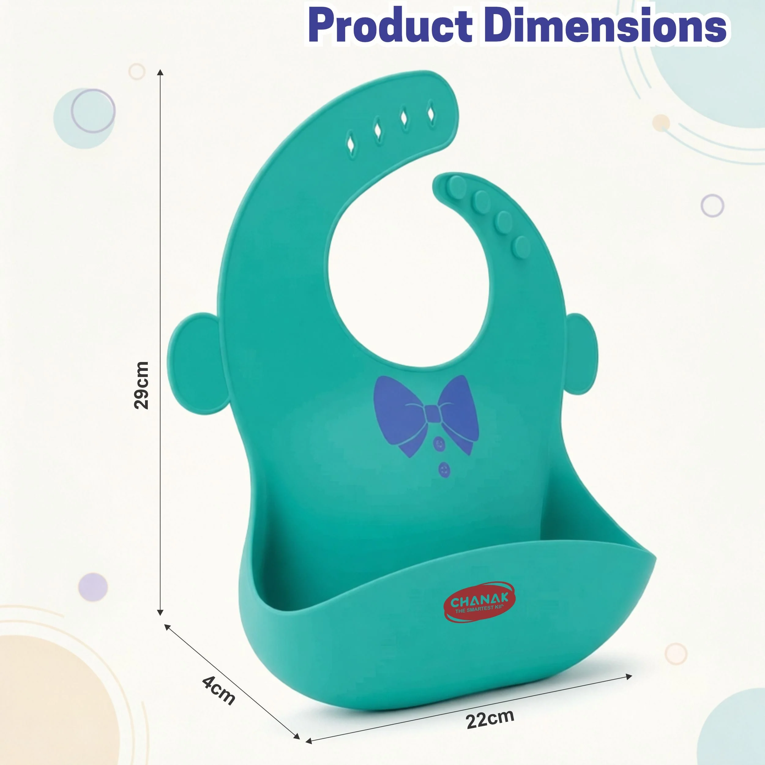 Chanak Silicone Baby Bib with Food Catcher for Toddlers | BPA Free Waterproof Adjustable Feeding Bib – BIS Approved (Purple) - Image 3