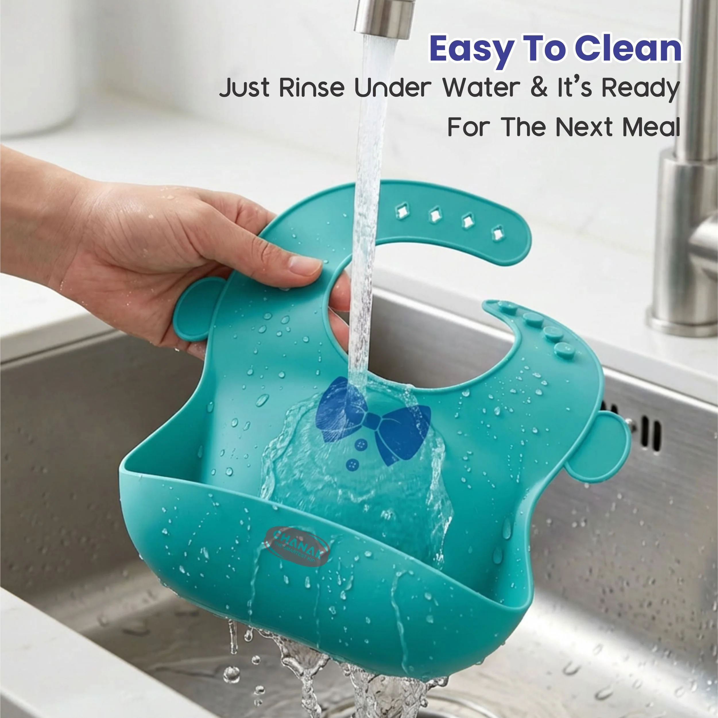 Chanak Silicone Baby Bib with Food Catcher for Toddlers | BPA Free Waterproof Adjustable Feeding Bib – BIS Approved (Purple) - Image 7