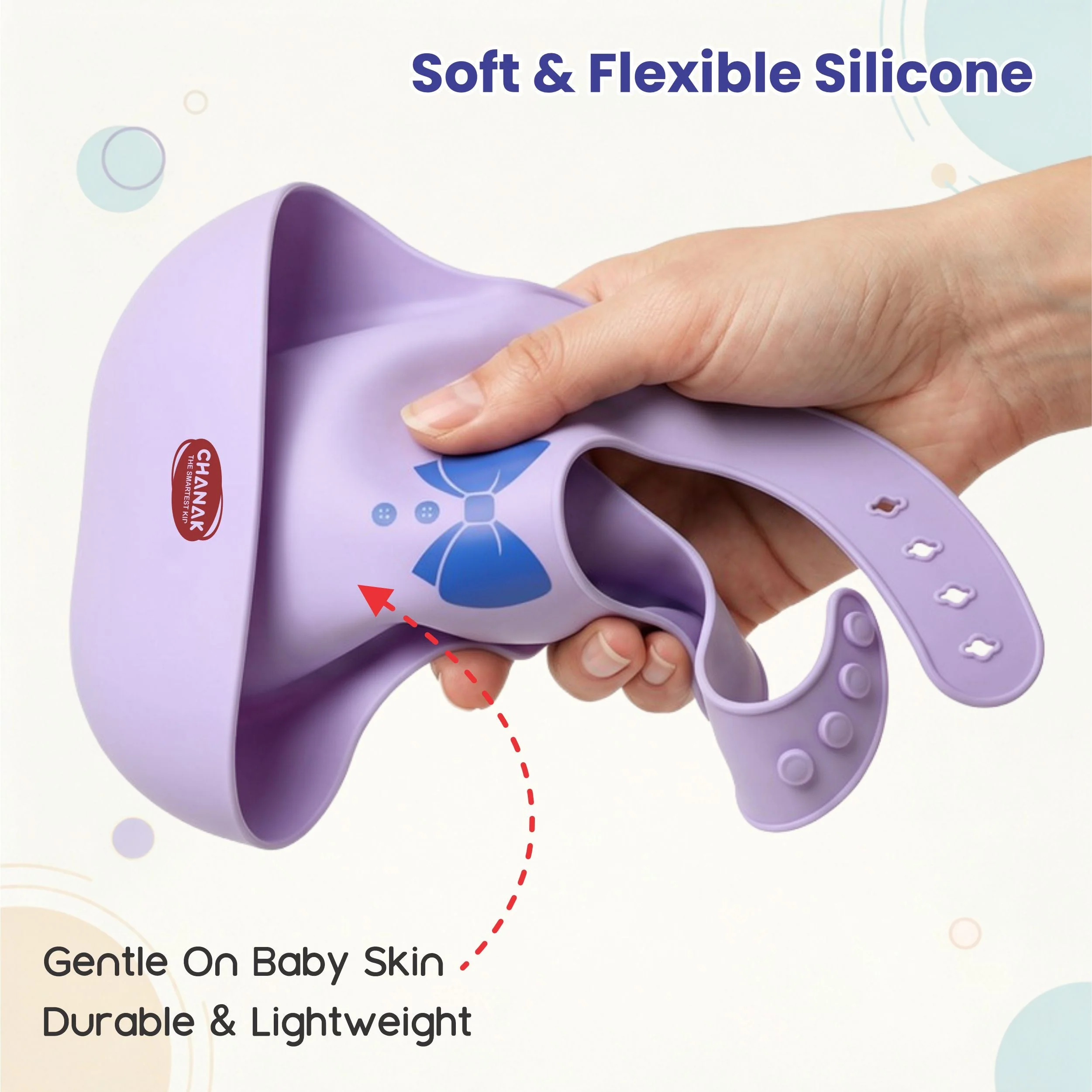 Chanak Silicone Baby Bib with Food Catcher for Toddlers | BPA Free Waterproof Adjustable Feeding Bib – BIS Approved (Purple) - Image 4