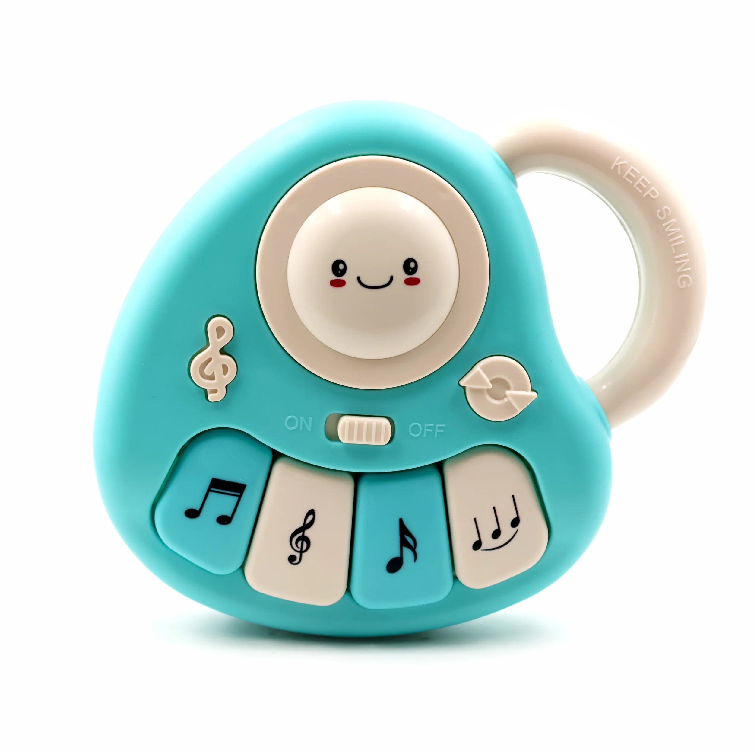 Chanak Baby Piano Musical Toy for 6-12 Months | 4 Keys, 31 Melodies with Flashing Lights – BIS Approved (Blue/White)