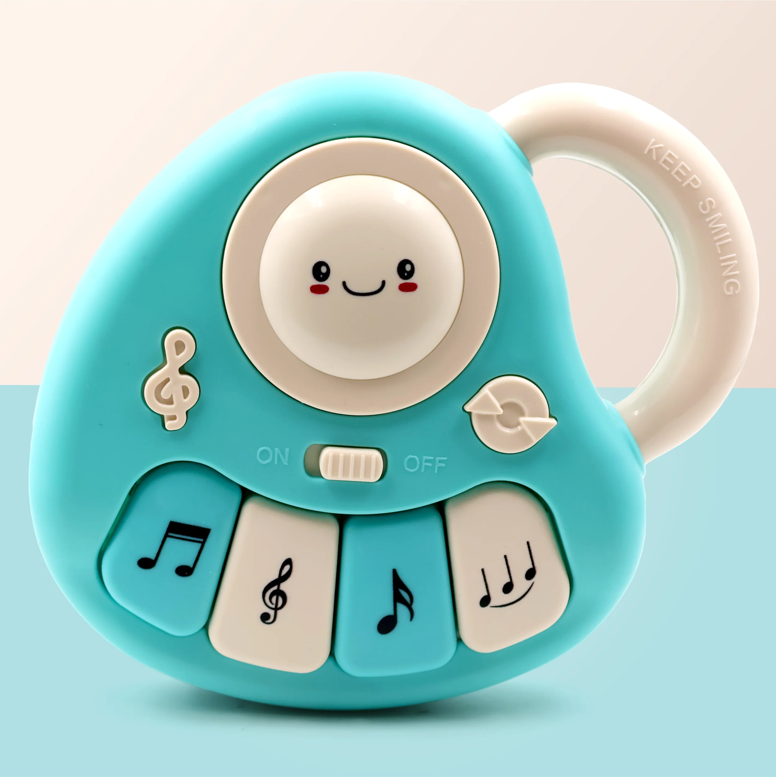 Chanak Baby Piano Musical Toy for 6-12 Months | 4 Keys, 31 Melodies with Flashing Lights – BIS Approved (Blue/White) - Image 2