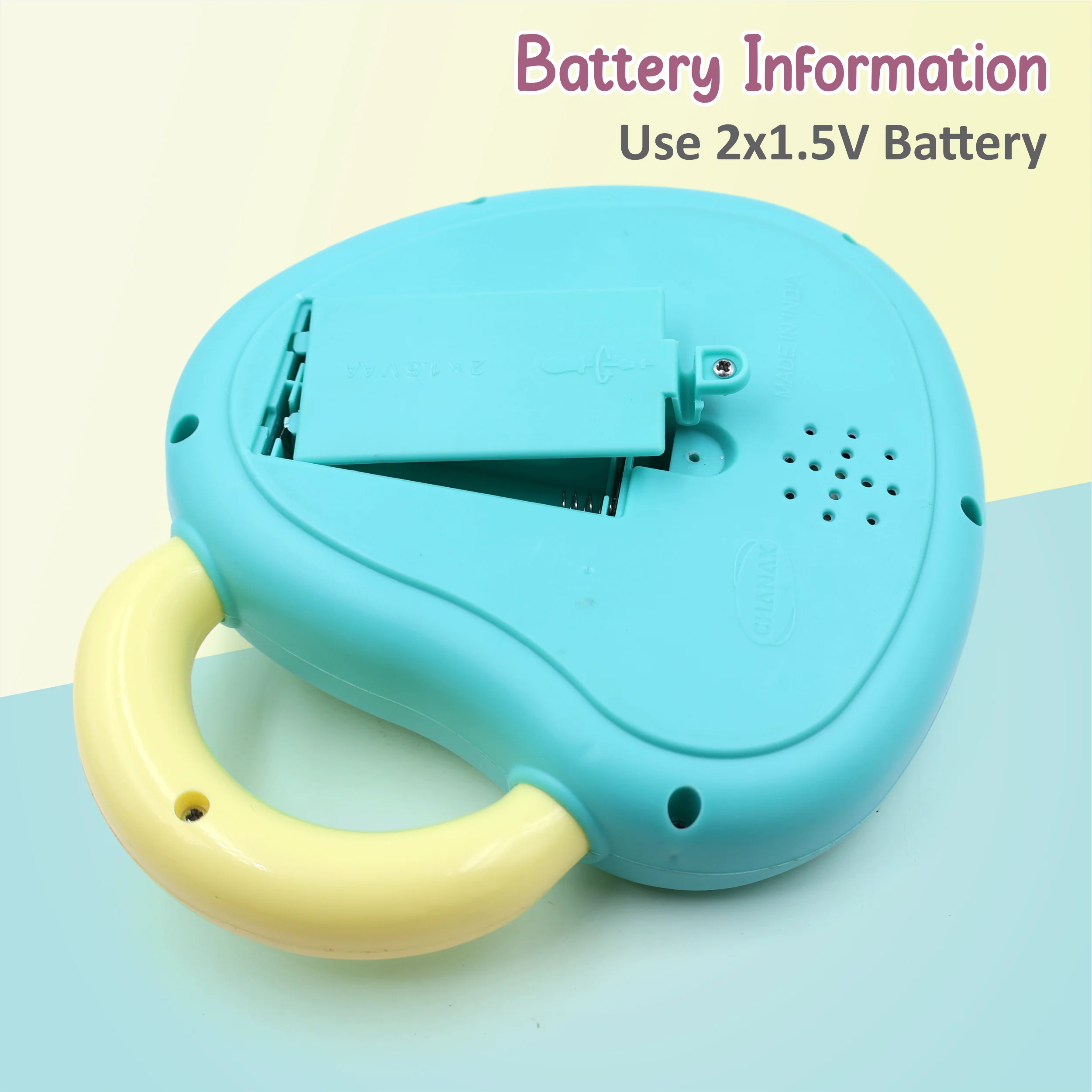 Chanak Baby Piano Musical Toy for 6-12 Months | 4 Keys, 31 Melodies with Flashing Lights – BIS Approved (Blue/Yellow) - Image 6