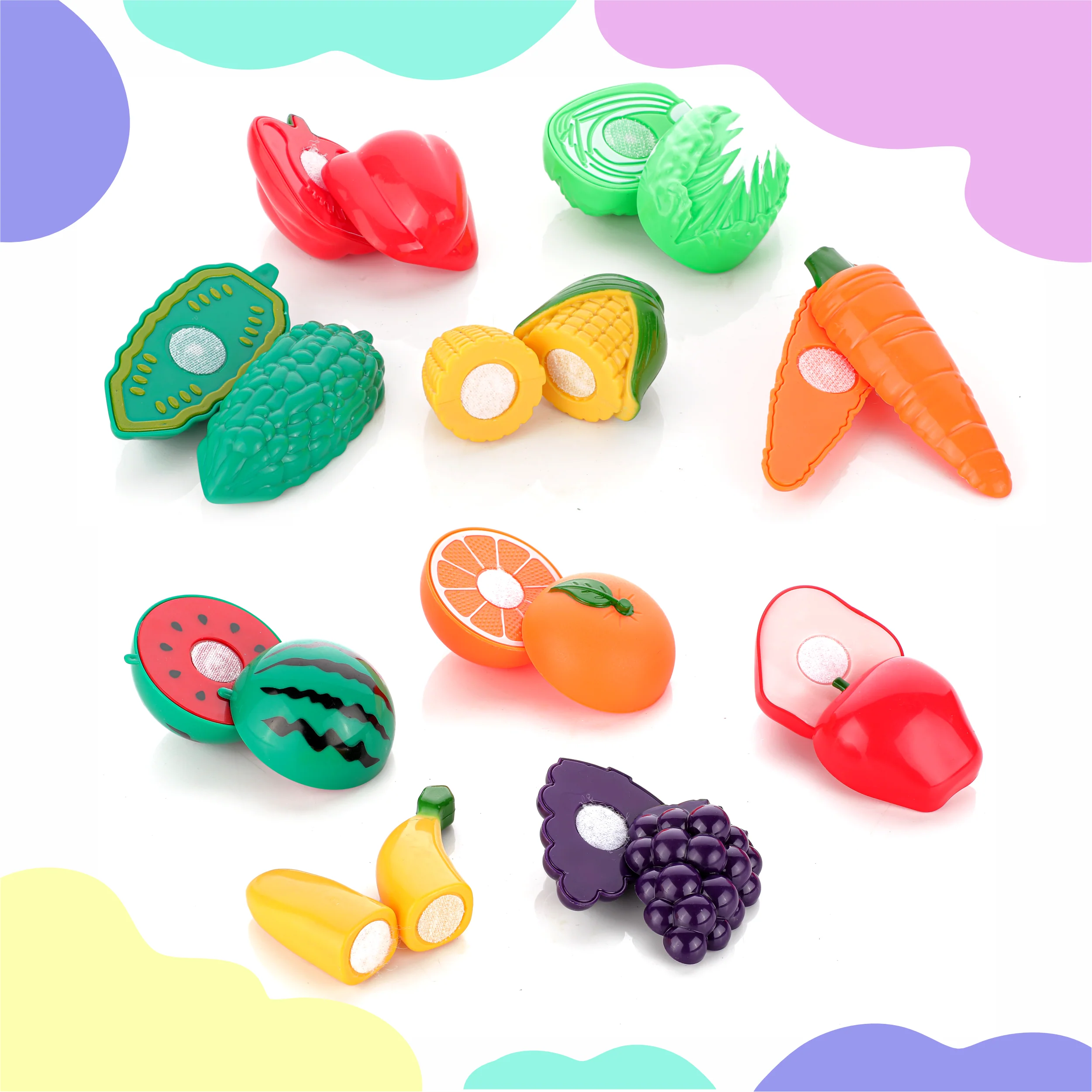 Chanak Fruit & Vegetable Cutting Toy Set for Kids | Combo Basket with Chopper Board & Knife – BIS Approved (Yellow) - Image 6