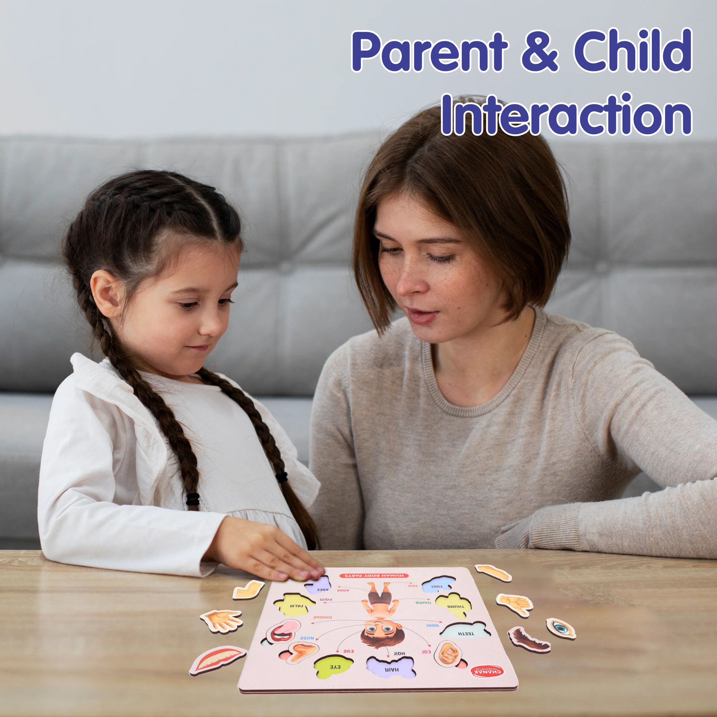 Chanak Wooden Human Body Parts Puzzle for Kids 2+ Years | 10 Pc Montessori Anatomy Learning Board – BIS Approved - Image 7